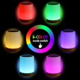 thumbnail image 2 of Luz de noche LED - Lámpara de noche multicolor, 7 colores, luz de noche recargable por USB para niños, brillo ajustable táctil y remoto, luz de noche RGB regulable para dormitorio, bebé, sala de estar, 2 of 5