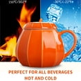 thumbnail image 6 of J.Ehonace 10 Oz Orange Ceramic 3D Pumpkin Shape Mugs, 6 of 7