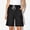 Black, variant on Bermuda Shorts for Women Pull On Drawstring Elasitc High Waist Cargo Shorts Knee Length Loose Summer Chino Short