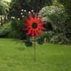 thumbnail image 3 of Molino de viento de girasol, molinillo de jardín, escultura de viento de metal, para exteriores Rojo, 3 of 5