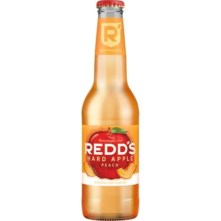 Redd's Hard Apple Peach Ale Beer, 12 Pack, 12 fl. oz. Glass Bottle, 5% ABV