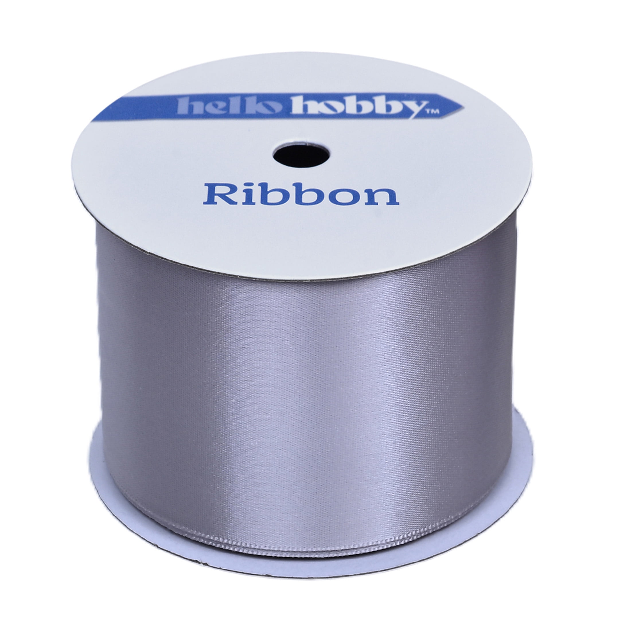 Gwen Studios 2 1/4" Gray Satin Ribbon, 4 Yards