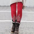thumbnail image 2 of Fsqjgq Plus Size Christmas Leggings for Women Casual Long Boot Pants Printed High Waisted Workout Leggings Yoga Pants Tights Red L, 2 of 6