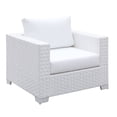 thumbnail image 1 of Furniture of America Arthur Contemporary Rattan Patio Arm Chair in White, 1 of 4