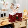 thumbnail image 6 of Christmas Snowman Poinsettia Dots Translucent Plastic Cans Storage Canisters with Lid Set of 4, 6 of 7