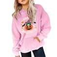 thumbnail image 4 of Weebloom Halloween Boys Girls Hoodies Winter Hooded Sweatshirt With Pumpkin Print Warm Fleece Pullover Cozy Kids Ages 4-14 Hoodie 12-13 Years, 4 of 4