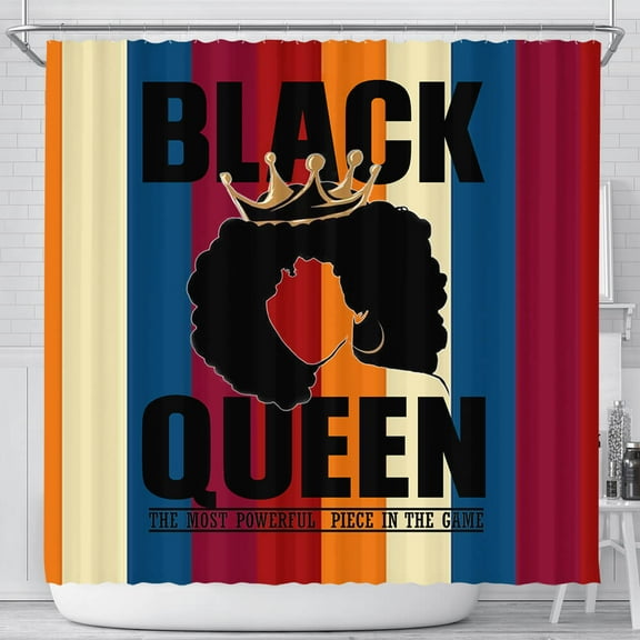 Black Girl Shower Curtain Black Queen Black Girl Magic Shower Curtain TTV216SH - 71x74 inches