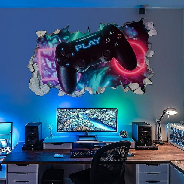 3d Gamer Wall Stickers, Gamer Poster Wall Decoration, Boy Bedroom Wall Sticker, Modern Living Room Decoration Wall Stickers, Boy Dorm Wall Sticker, Di