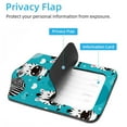 thumbnail image 3 of Square 2Pack PU Leather zebra Cruise Luggage Tag with Privacy Cover and Stainless Steel Ring - Suitable for Travel Handbags Backpacks Luggage Tags, 3 of 6