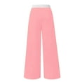 thumbnail image 5 of AHTJRT Drawstring Sweatpants for Kids Baggy Wide Leg Elastic Waist Trousers with Pockets Fall Spring Workout Trainning Jogger Pants Pink 4-5 Years, 5 of 9