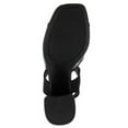 thumbnail image 4 of JUICY COUTURE Womens Black Mixed Media Logo Hardware On Heel Ankle Strap Cushioned Graciela Square Toe Block Heel Heeled Sandal 10, 4 of 4