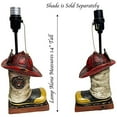thumbnail image 4 of Urbalabs Firefighter Boot and Helmet Table Office Lamp Hero Desk Decor, Fire Department Man Cave Kids Room Fire Lamp First Responder Decor and USA Hero Fire Fighter (Single Boot Lamp Only), 4 of 7