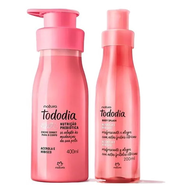 Kit Hidratante 400ml + Body Splash 200ml Natura Tododia Acerola