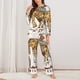 thumbnail image 2 of Fotbe Cowboy Up Vintage Wild West Conjunto de Pijama de Manga Larga para Mujer con Estampado, Ropa de Dormir de 2 Piezas, Conjunto de Casa Suave y Cómodo con Bolsillos-Small, 2 of 7