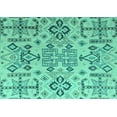 thumbnail image 1 of Ahgly Company Indoor Rectangle Abstract Turquoise Blue Modern Area Rugs, 8' x 10', 1 of 4