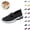 Black, variant on Mfakffe Orthopedic Shoes for Women Mesh Breathable Non Slip Sneakers Arch Support Casual Walking Shoes Lightweight Slip on(Hot Pink)