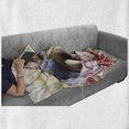 thumbnail image 6 of Chihuahua Soft Flannel Fleece Throw Blanket, Funny Photo of Sassy Fashion Dog Sitting in Its Small Bed with Pearl Necklace, Cozy Plush for Indoor and Outdoor Use, 50" x 70", Multicolor, by Ambesonne, 6 of 6