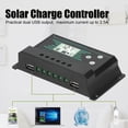 thumbnail image 2 of 30A PWM Solar Charge Controller with Dual USB Ports (5V/2.5A) & LCD Display, 12V/24V Auto-Adaptive, Smart Battery Regulator for Solar Panels - Overcharge/Short Circuit Protection, Easy One-Key, 2 of 7