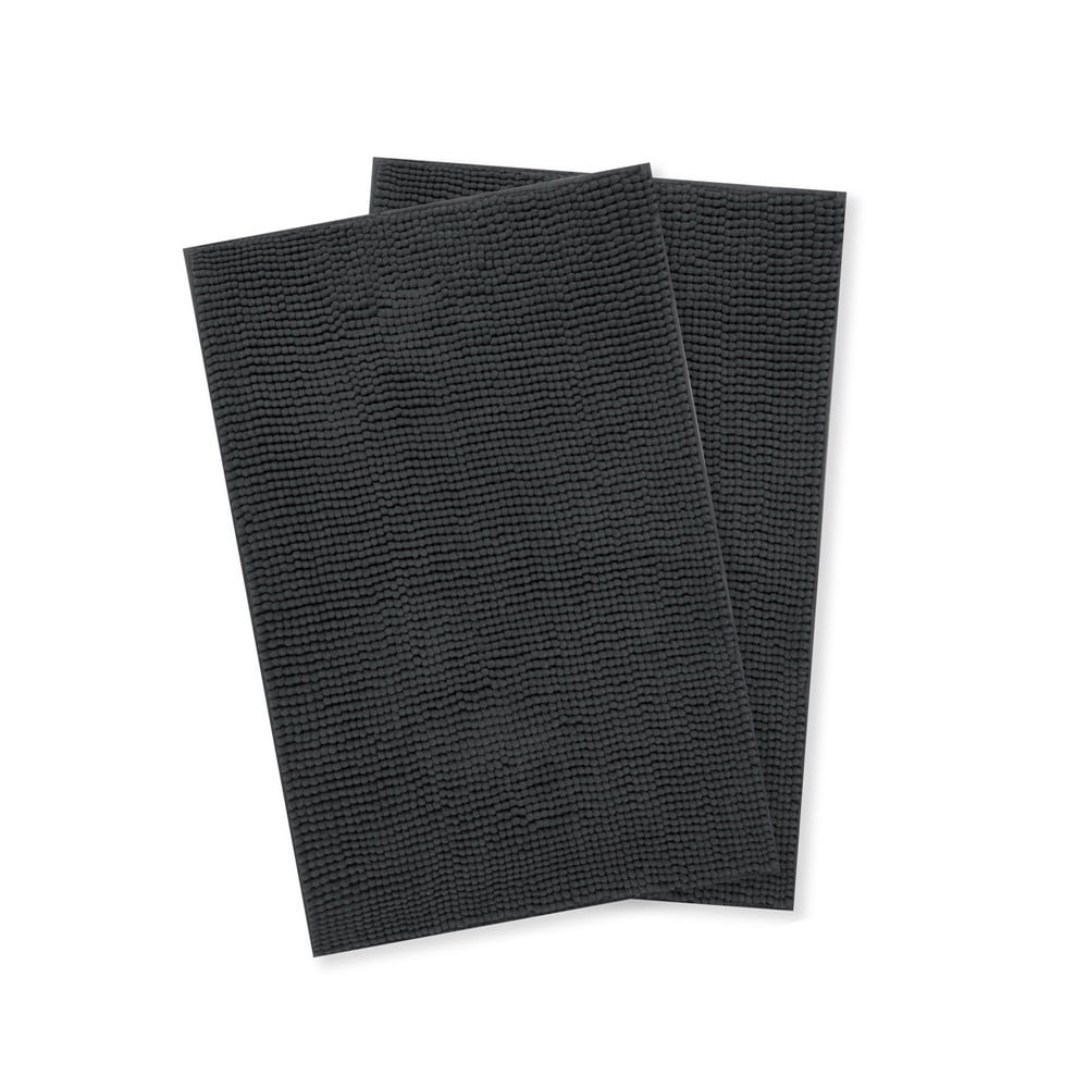 Microfiber Non Slip Bath Mat Chenille Bathroom Rug 2 Pack Microfiber Non Slip Bath Mat Chenille Bathroom Rug 2 Pack