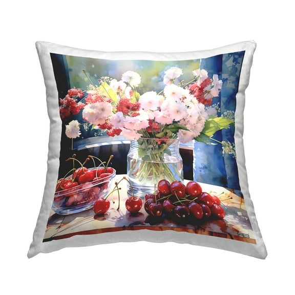 Stupell Industries Bouquet & Summer Fruits Decorative Printed Throw Pillow Design by RB