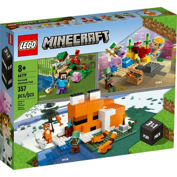 LEGO Minecraft Overworld Adventures 3 in 1 Building Set Pack 66779
