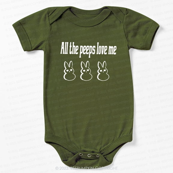 All The Peeps Love Me Easter Bodysuit For Baby Cute Baby Onesie, BABY BODYSUIT LAT 4424