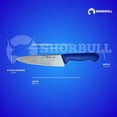 thumbnail image 4 of Cuchillo Chef 10 inch Hoja Acero Inoxidable Mango Ergonómico Color Azul Shorbull, 4 of 8