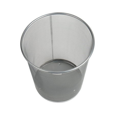 Mind Reader - Network Collection, Waste Paper Basket, 4.4 Gallon Capacity, Metal Mesh, 11.5"L x 11.5"W x 13.75"H - Silver