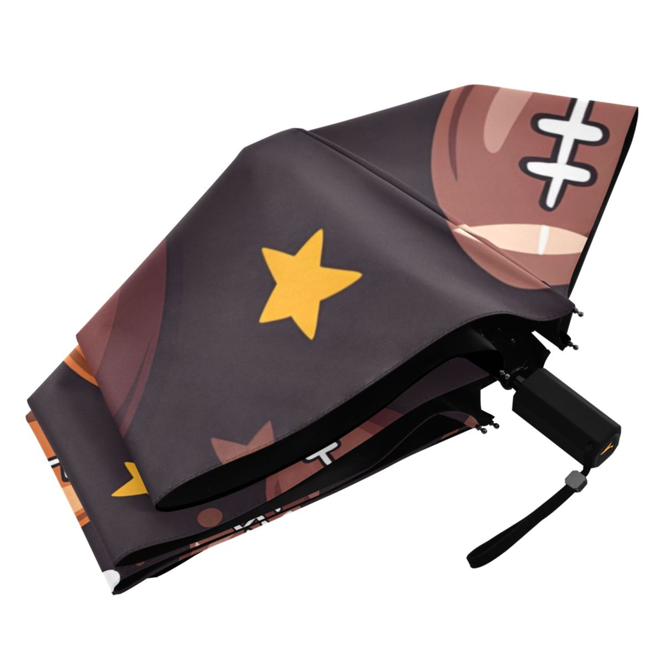 ALAZA Rugby Football Stars UPF 50+ Compact Folding Umbrella for Rain Travel Umbrella Packable