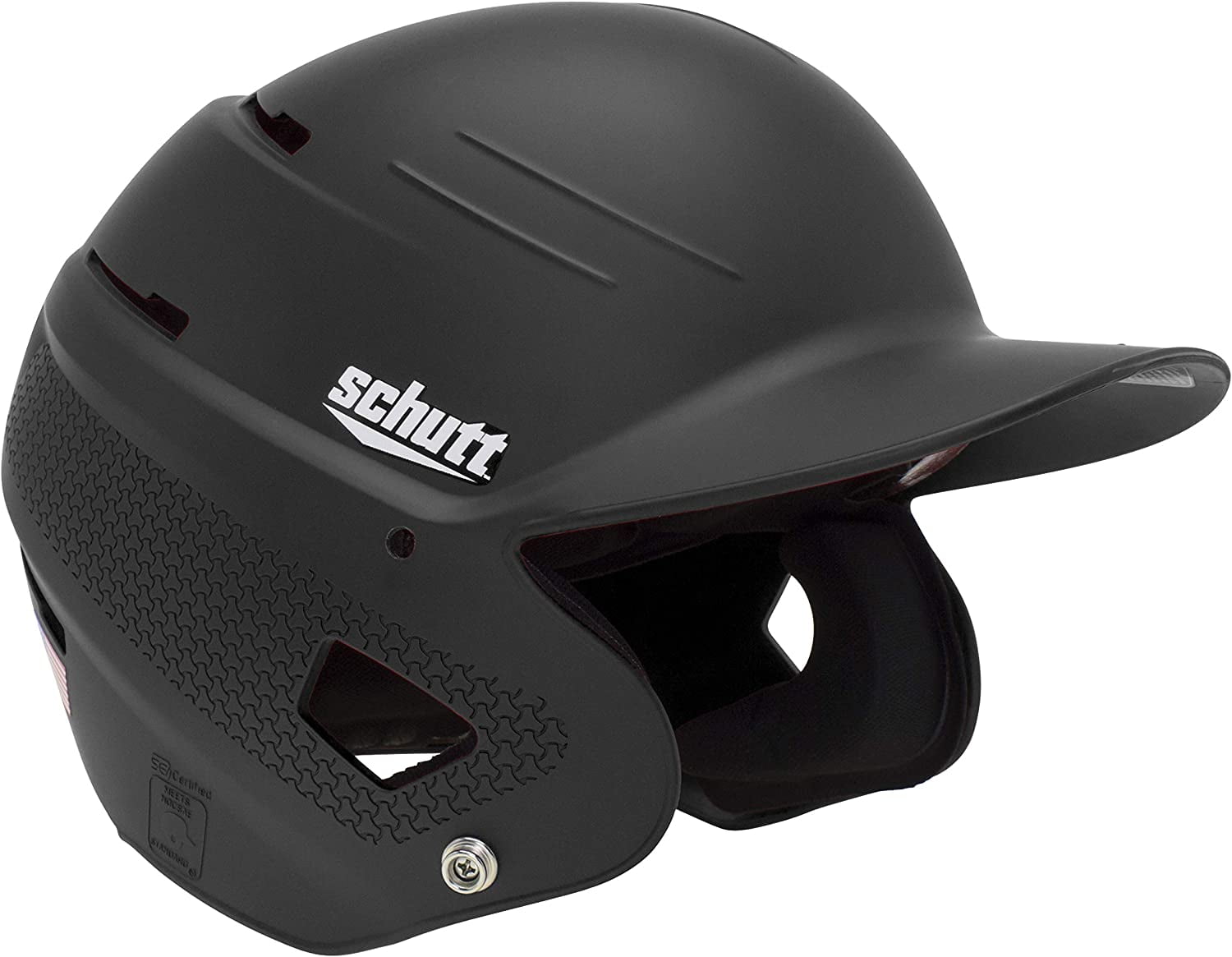XR1 BASEBALL BATTING HELMET, MATTE BLACK COLOR FOR JUNIOR