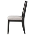 thumbnail image 5 of Maklaine 19" Farmhouse Fabric Upholstered Dining Side Chair in Gray (Set of 2), 5 of 13
