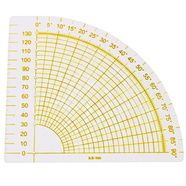 Inteprter Herramienta de medición de costura transparente con forma de ventilador a medida, Kit de diseño de ropa, artículos para el hogar para Artesanía Inteprter HA060415-00