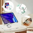 thumbnail image 2 of Adjustable Laptop Stand, Acrylic Transparent Portable Laptop Stand with 360° Rotating Base Ergonomic Foldable Book Holder for Desk (White), 2 of 5