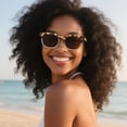 thumbnail image 4 of fuzhong-Reading Sunglasses for Women Oversized Lenses Blue Light Blocking Square Sun Readers Spring Hinge UV400 Protection, 4 of 4