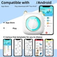 thumbnail image 4 of Printer Mini Pocket Printer Portable Thermal Printer Machine Wireless BT Connection 203DPI for Picture Label DIY Handcraft List Meno Notes Journal Receipt Paper  Sticker, 4 of 6
