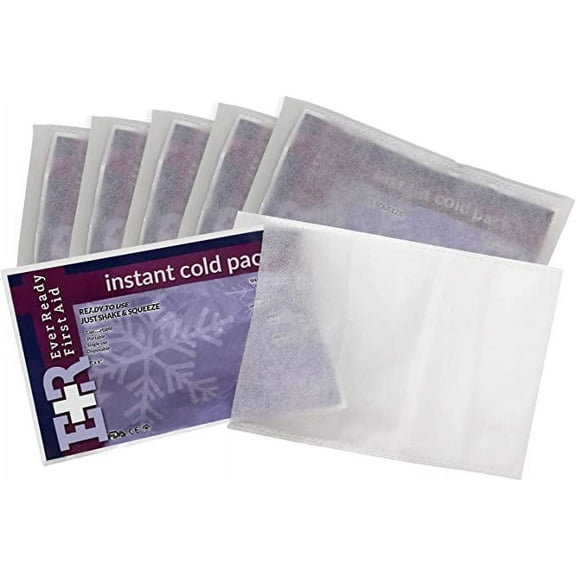 Ever Ready First Aid Cold Pack with Non-Woven Cover 6X9 inches - 6 Pack