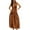 Brown, variant on SRZYMJ Women Long Skirt 2 Pieces Set Hollow Out Eyelet Lace Tie Front Vest and Skirt 2PCS Outfits Vintage Solid Color Set
