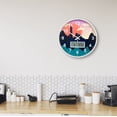 thumbnail image 3 of 12 Inch Mondern Wall Clock With Week Date Temperature of LCD,Mountain,White, 3 of 4