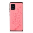 thumbnail image 2 of Compatible with Galaxy A51 5G Case Wallet with Card Holder,Embossed Butterfly Pattern PU Leather Double Magnetic Buttons Flip Shockproof Protective Cover for Samsung Galaxy A51 5G, Pink, 2 of 9