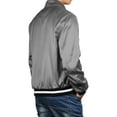 thumbnail image 3 of Ma Croix Men's Premium Satin Hipster Inspired Button Up Light Activewear Mesh Lined Bomber Jacket, 3 of 7