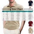 thumbnail image 3 of hoksml Business Casual Shirts for Men, Solid Color Collared Polo Shirt Pocket Zipper Collar Short Sleeve Waffle Top Summer Comfortable Breathable T Shirt 2025 on Clearance, 3 of 9