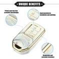 thumbnail image 3 of Ofertas únicas Funda para llavero compatible con Honda Accord CRV Patrón de porcelana de 5 botones TPU Gris Estuche para llavero sin llave, 3 of 7