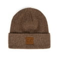 thumbnail image 3 of C.C Heather Knit Basic Beanie Soft Winter Hat Unisex, Heather Beige, 3 of 17