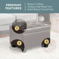 thumbnail image 6 of Designs4Comfort 5th Avenue Storage Ottoman in Espresso Faux Leather, 6 of 15