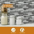 thumbnail image 3 of Art3d Peel and Stick Backsplash Tile Marble Black Wall Tile 12 in. x 12 in. (10-Pack), 3 of 8