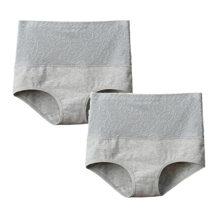 (1PC underwear)*2 Pack Pzocapte Girdle Shaper Panties Shapewear Shorts Panties High Waist Women s Solid Color Cotton Underwear High Waisted Underwear Daily Solid Panty Panties Lingeries Underwear Und