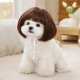thumbnail image 4 of Funny Pet Wig Costume Hairpiece, Adjustable Short Bob Dog Wig for Small Dogs and Cats, Cosplay Dress Up Hair Accessories for Halloween Christmas Party, 4 of 4