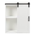 thumbnail image 7 of Kate and Laurel Skylan Farmhouse 1-Door Decorative Cabinet, 22 x 28, White, Modern Storage Cabinet With Barn Door, 7 of 7