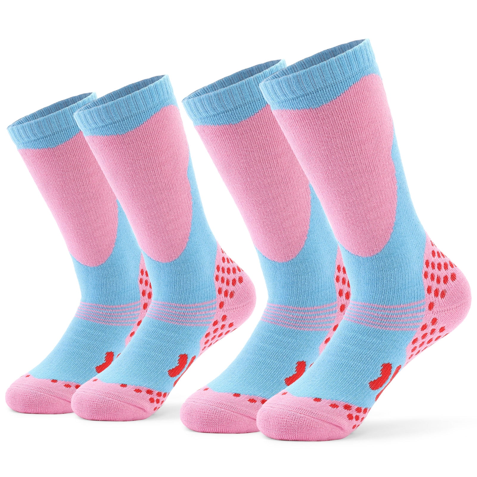 Lot De 2 Paires Chaussettes Sport Enfant SofSole - Taille Youth 4.5-10, Blanc, Mollet Haut