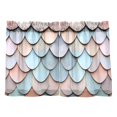 thumbnail image 7 of Yayeee Kitchen Curtains Tier Pair Light Filtering 27"x36" Rod Pocket Short Cafe Window Panel, Blue Shimmering Pattern, 7 of 7
